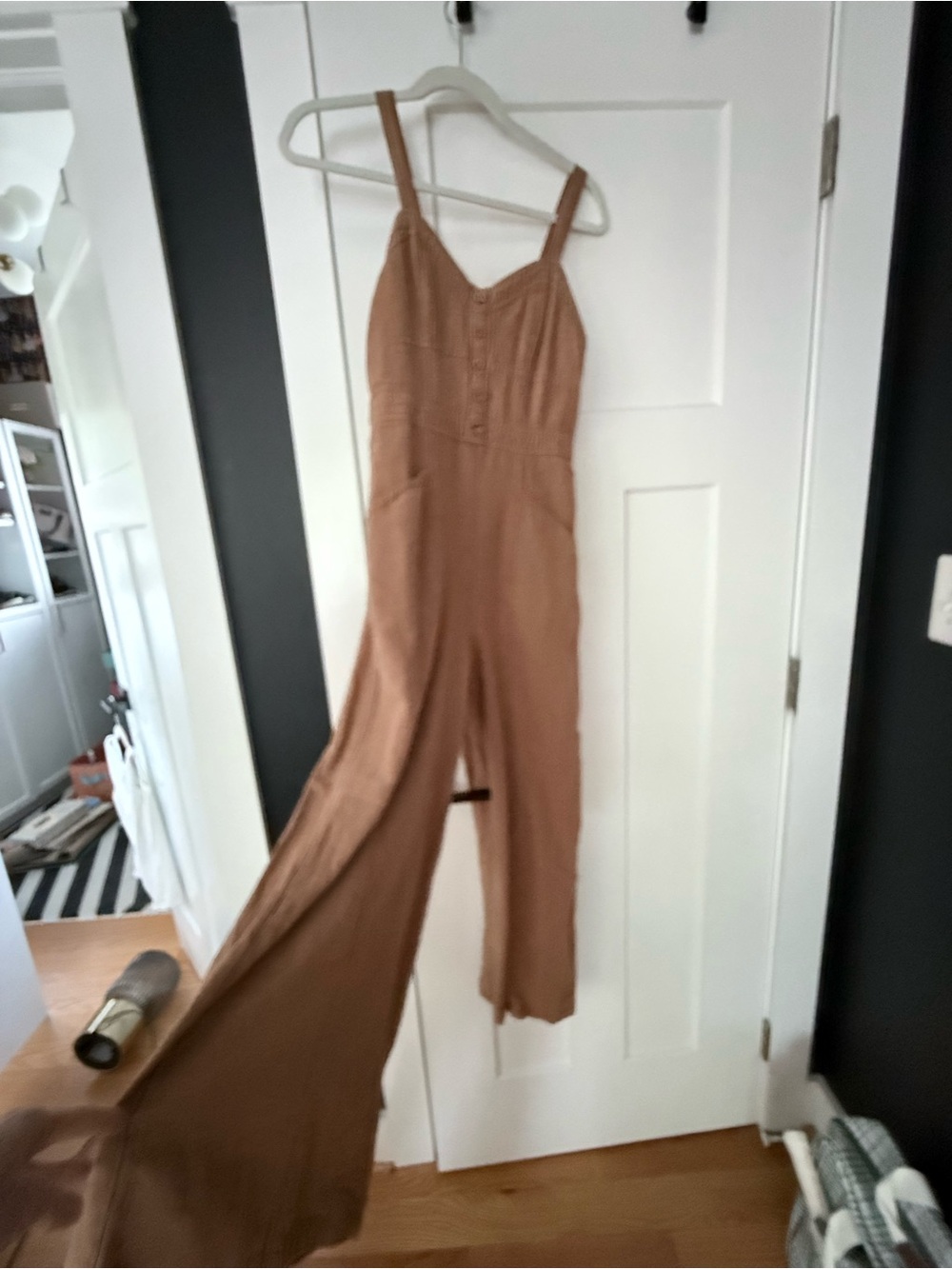 Women's slub cotton super soft Anthropologie Japna Wide-Leg Jumpsuit